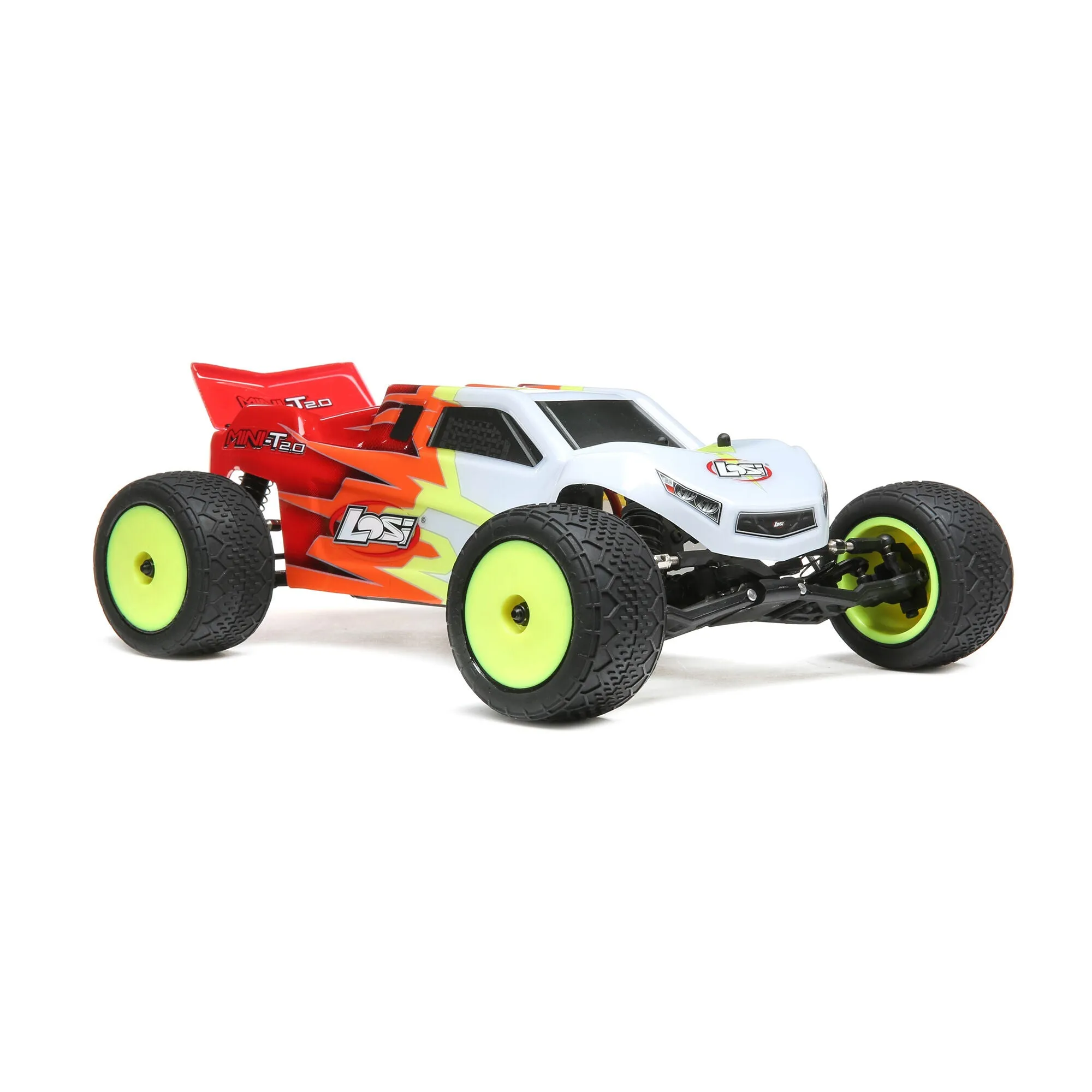 1/18 Losi Mini-T 2.0 2WD Stadium Truck Brushed RTR, Red/White