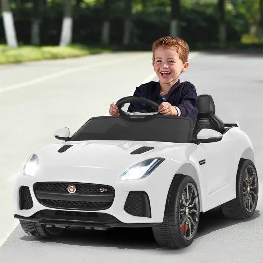 12V Jaguar F-Type SVR Licensed Kids Ride On Car-White