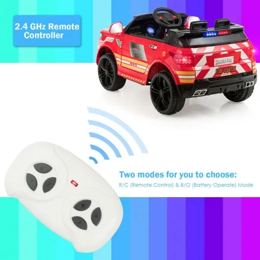 12V Kids Electric Bluetooth Ride On Car with Remote Control-Red