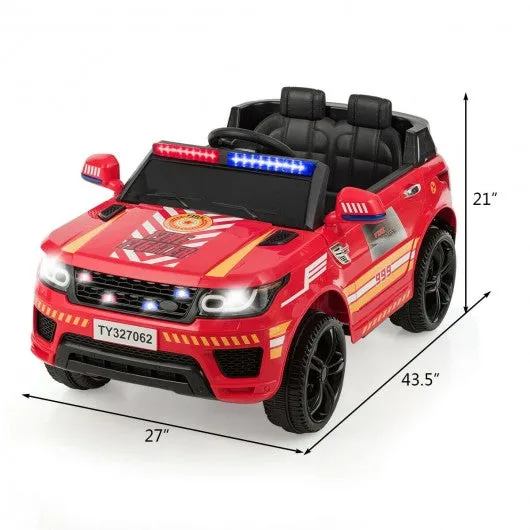 12V Kids Electric Bluetooth Ride On Car with Remote Control-Red