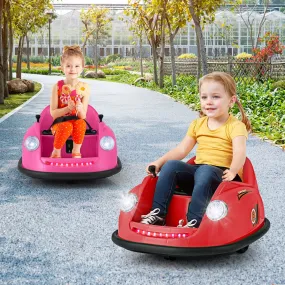 12V Kids Ride on Bumper Car with Remote Control and Music-Red