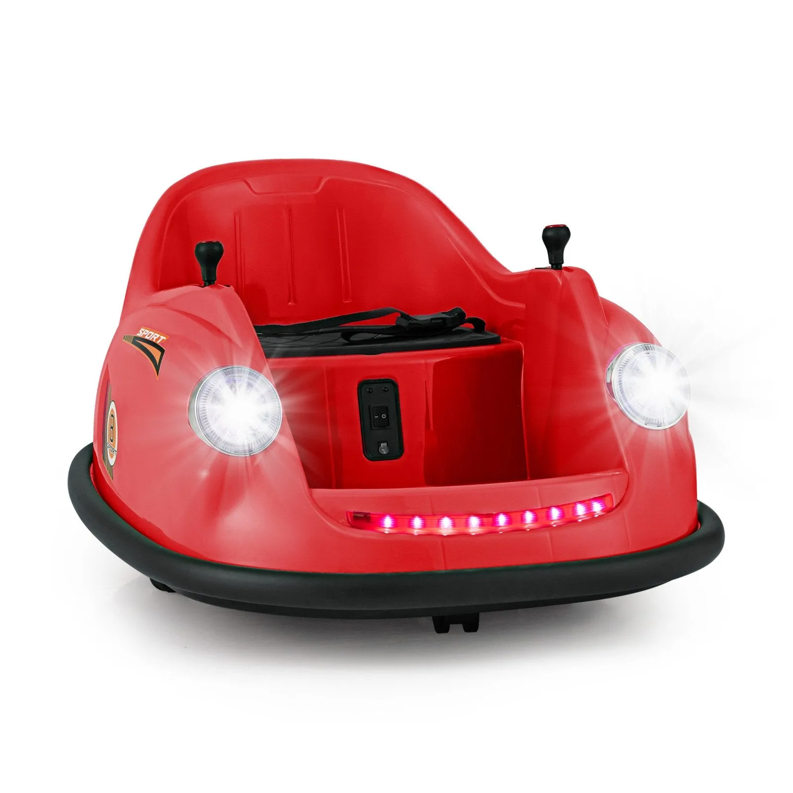 12V Kids Ride on Bumper Car with Remote Control and Music-Red