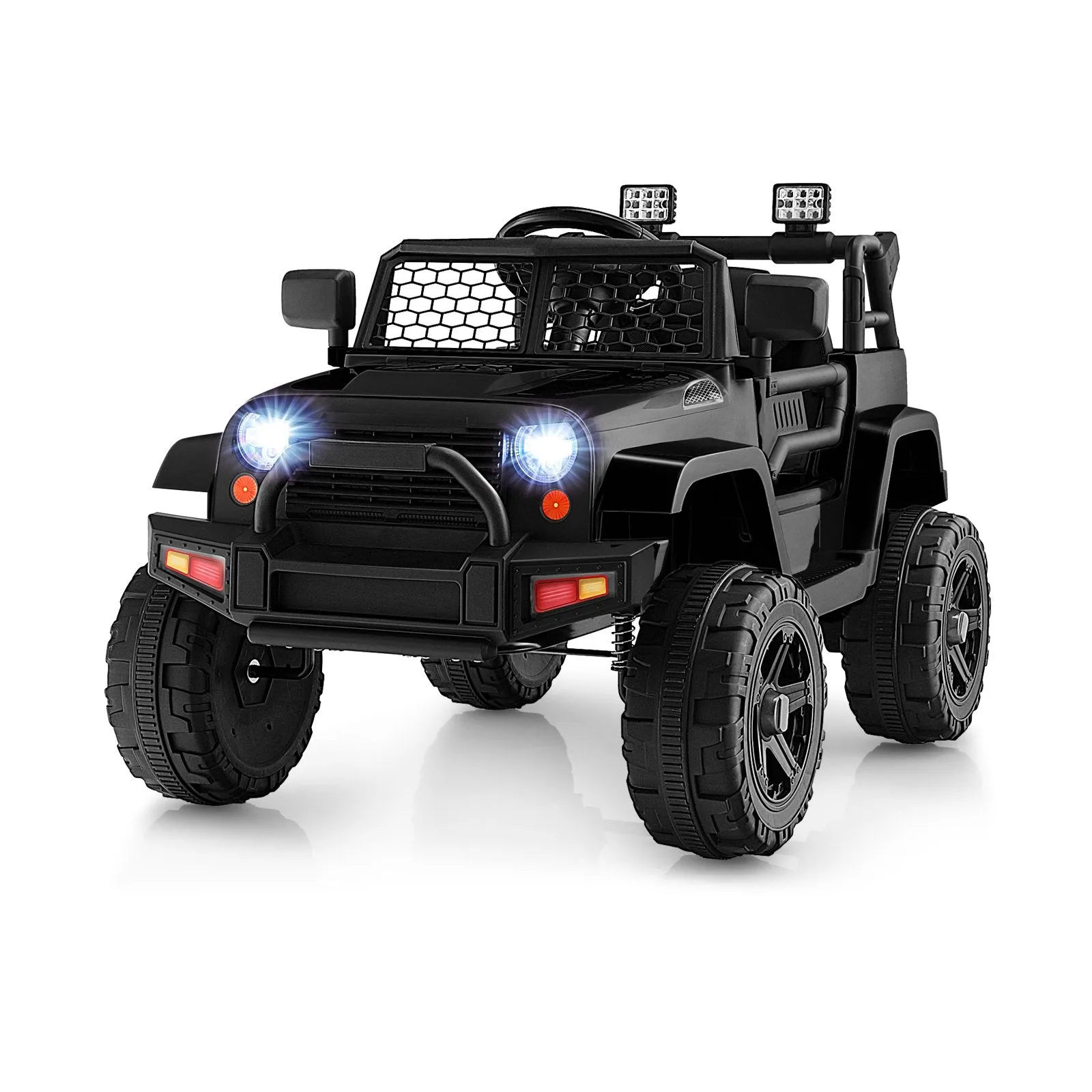 12V Kids Ride on Car with Remote Control and Music-Black