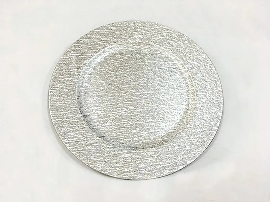 13" Acrylic Charger Plate (Silver) -ACRC2