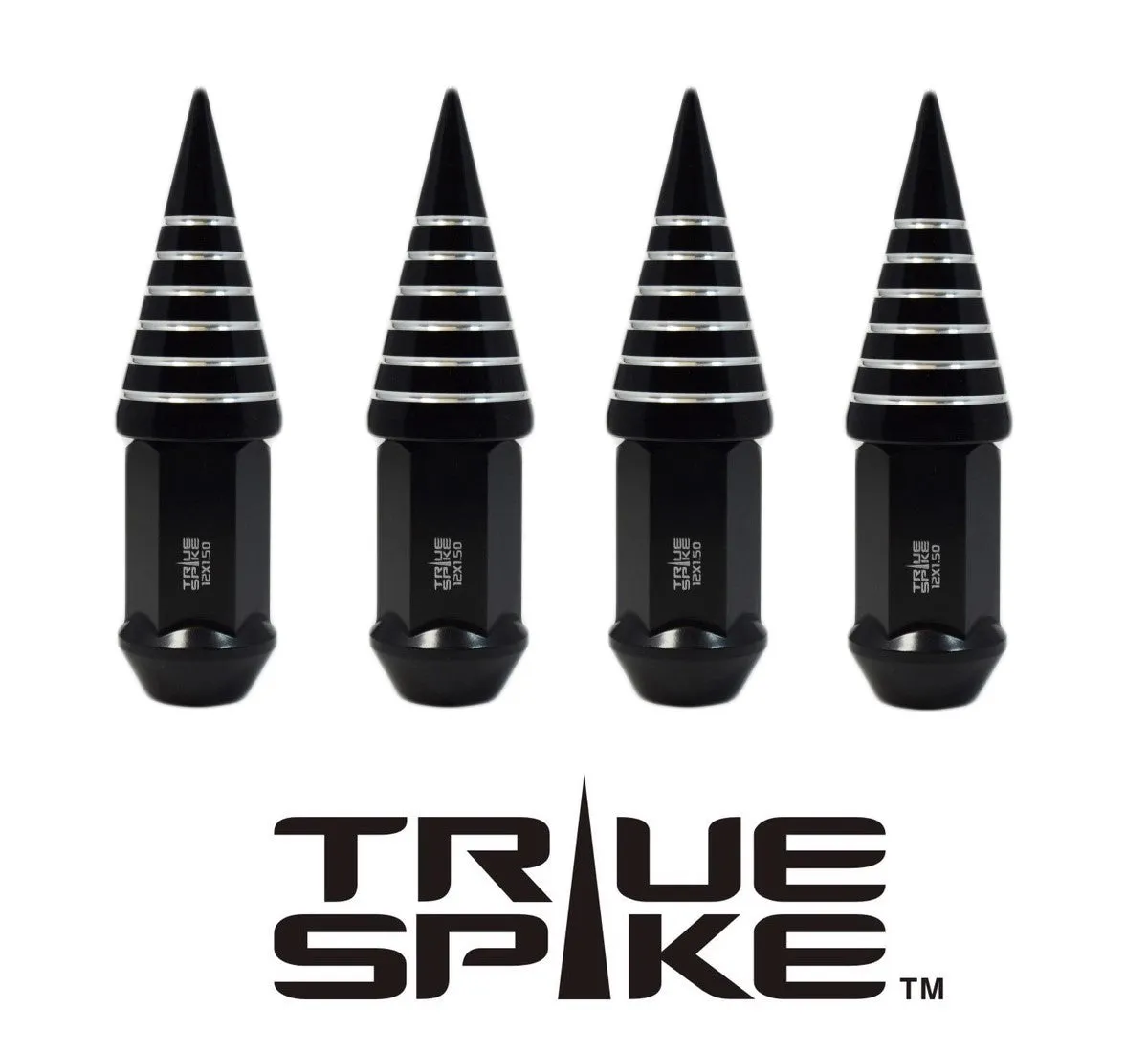 14X1.5 MM 89MM LONG CAR ONLY!!! NO TRUCKS!!! CNC MACHINED FORGED STEEL EXTENDED SPIRAL SPIKE (25MM DIAMETER) LUG NUTS ANODIZED ALUMINUM CAPS // 25MM CAP DIAMETER 51MM CAP LENGTH PART # LGC022