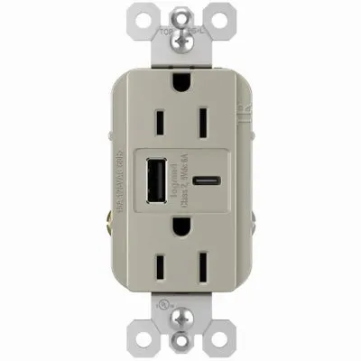 15A NI A/C USB Outlet