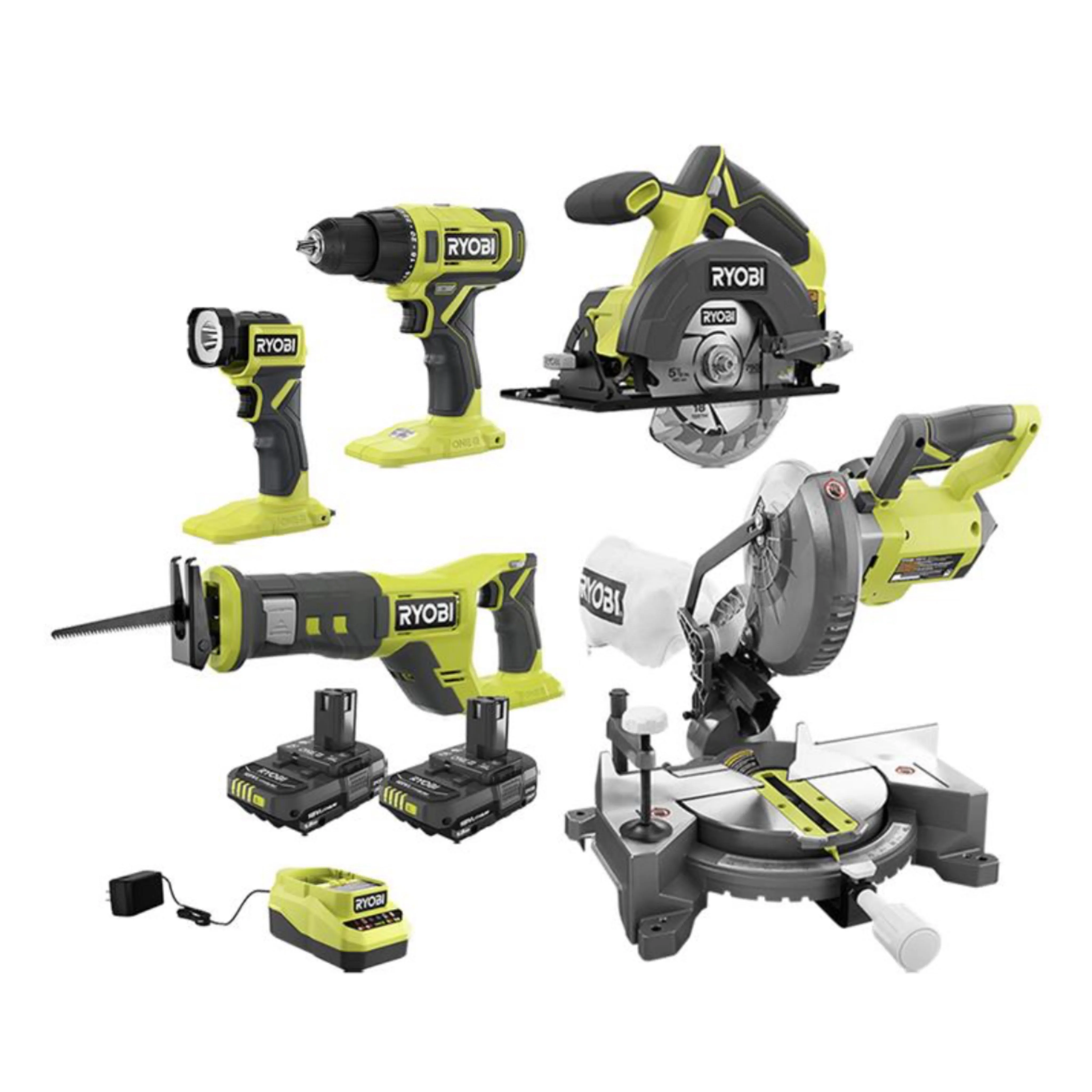 18-Volt ONE  Cordless 5 -Tool Combo Kit with (2) Batteries, and Charger