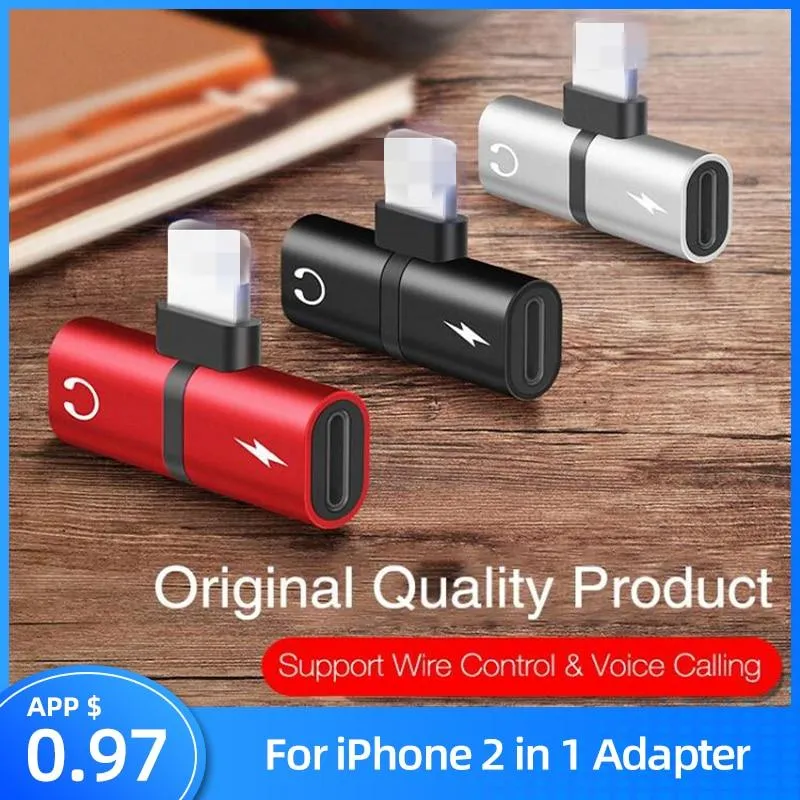 2 IN 1 Dual Audio fast Charging Adapter Splitter for iPhone