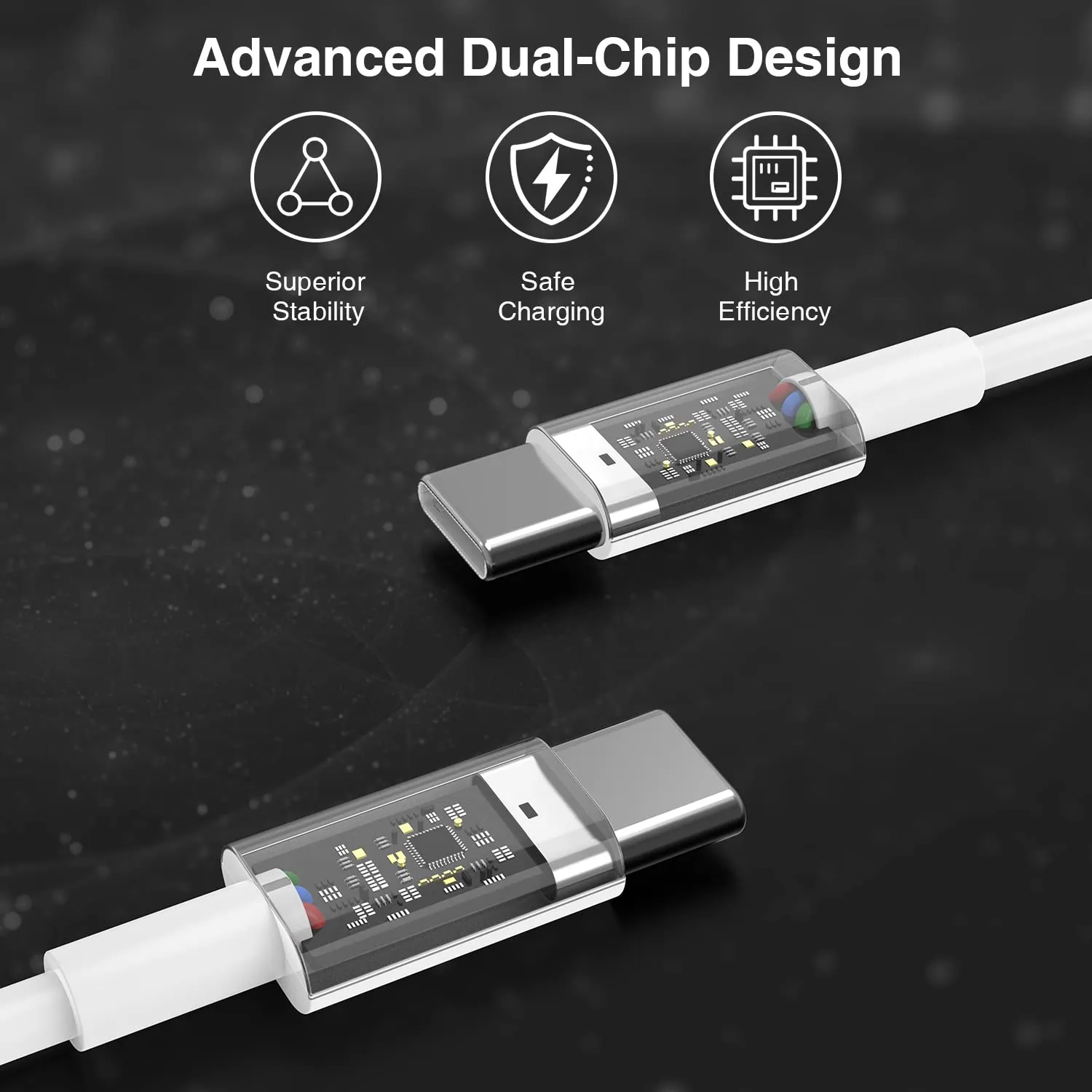 2-Pack USB C to USB C Charger Cable