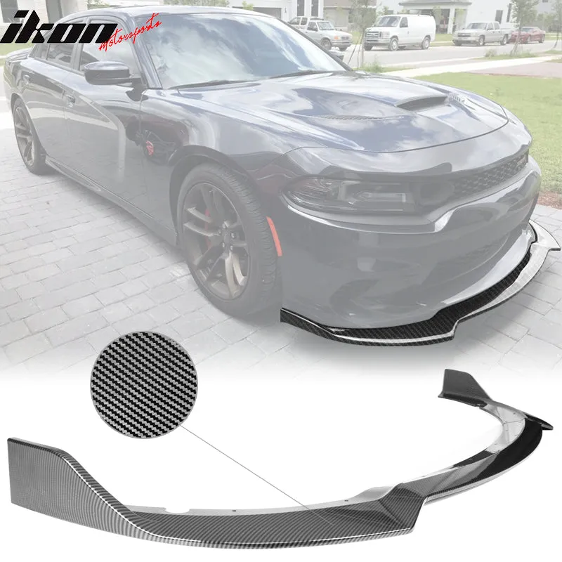 2015-2023 Dodge Charger SRT V1 Style  Front Bumper Lip 3PCS ABS