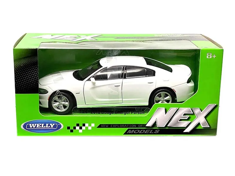 2016 Dodge Charger R/T - White (NEX) Diecast 1:24 Scale Model - Welly 24079WH