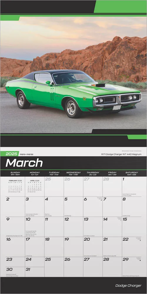 2025 Dodge Charger Wall Calendar (Online Exclusive)