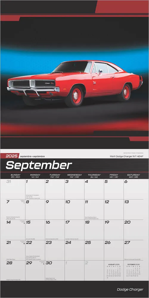 2025 Dodge Charger Wall Calendar (Online Exclusive)