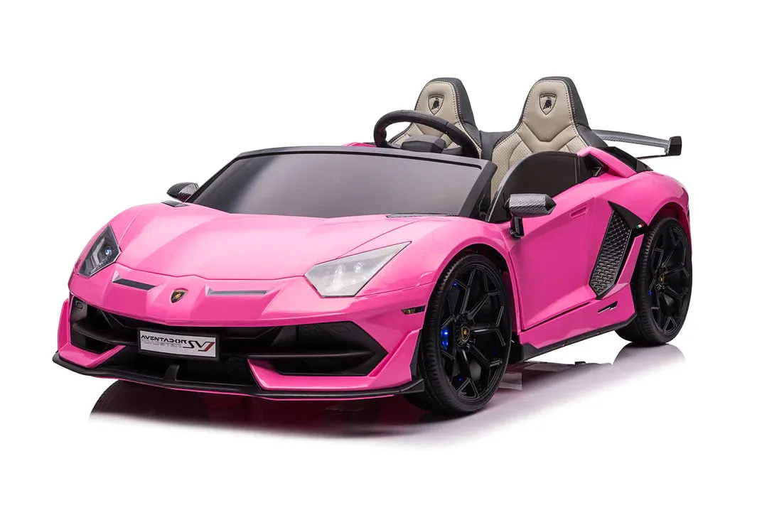 2025 Licensed 24V Lamborghini Aventador SVJ | 2 Seater Ride-On Upgraded | Drift Function | Rubber Tires | Leather Seats | Remote