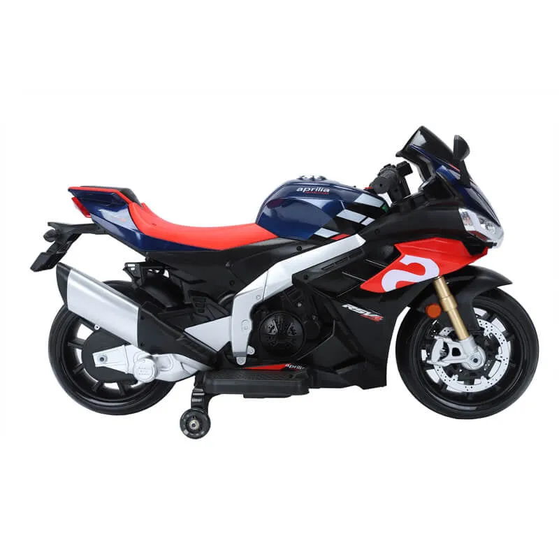 2025 Licensed XL Aprilia RSV4 12V Super Motorcycle 2 Seater Kids Ride On | LED Lights | Rubber Wheels | Racing Bike