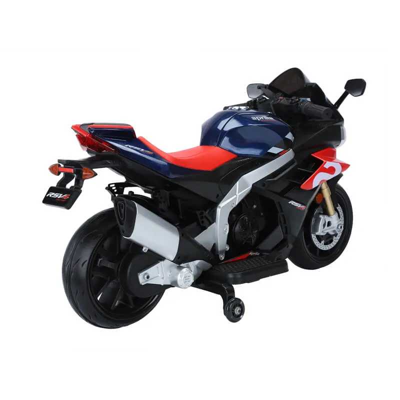 2025 Licensed XL Aprilia RSV4 12V Super Motorcycle 2 Seater Kids Ride On | LED Lights | Rubber Wheels | Racing Bike