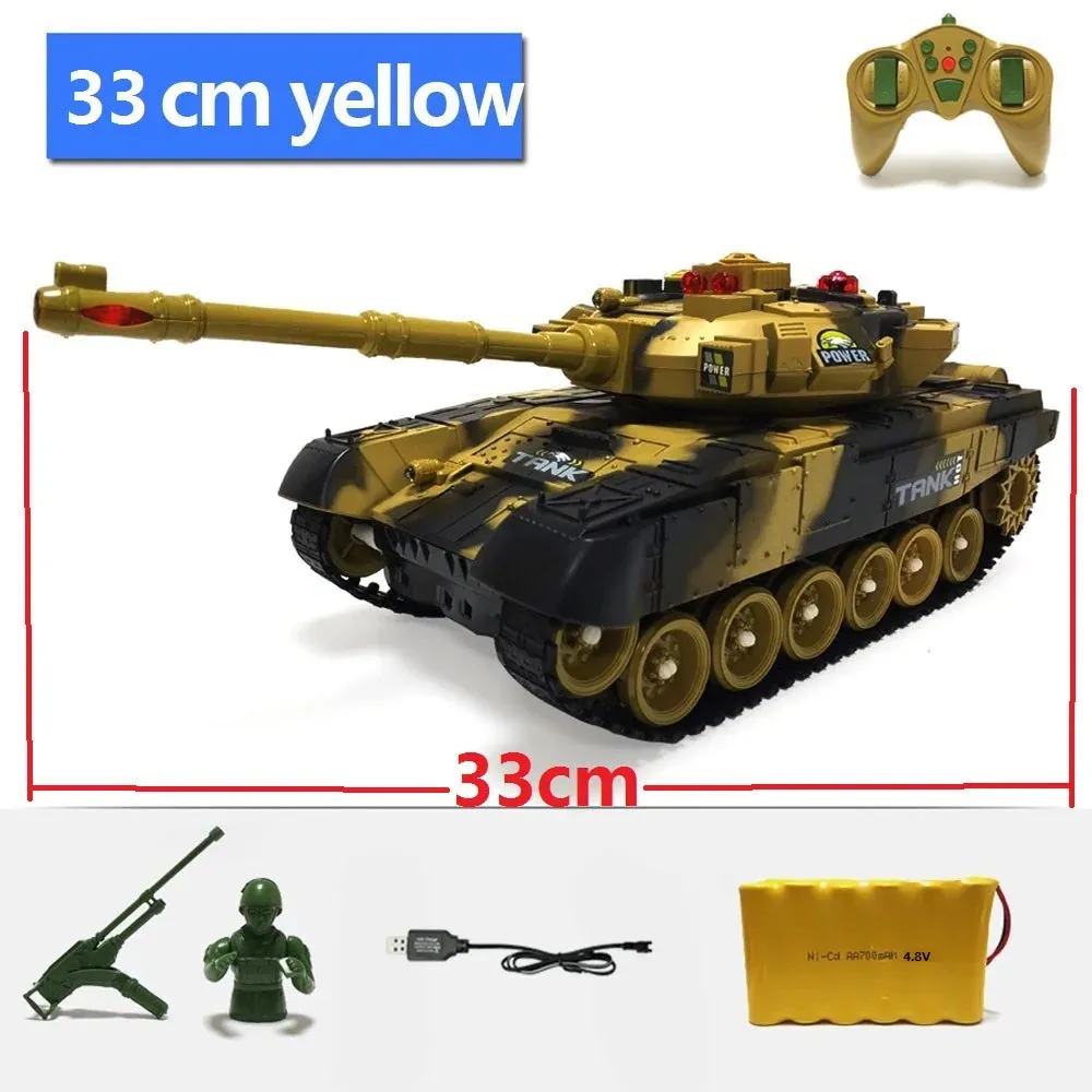 33CM Super RC tank launch cross-country tracked remote control vehicle charger battle boy toys for boys kids children Gift