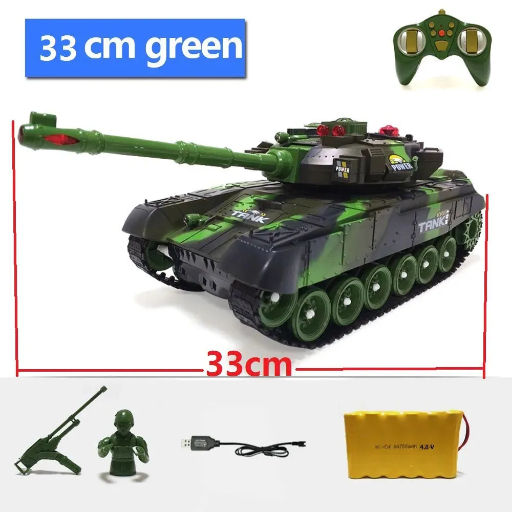 33CM Super RC tank launch cross-country tracked remote control vehicle charger battle boy toys for boys kids children Gift