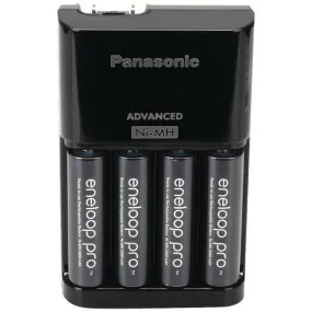 4-Position Charger with AA eneloop PRO Rechargeable Batteries, 4 pk