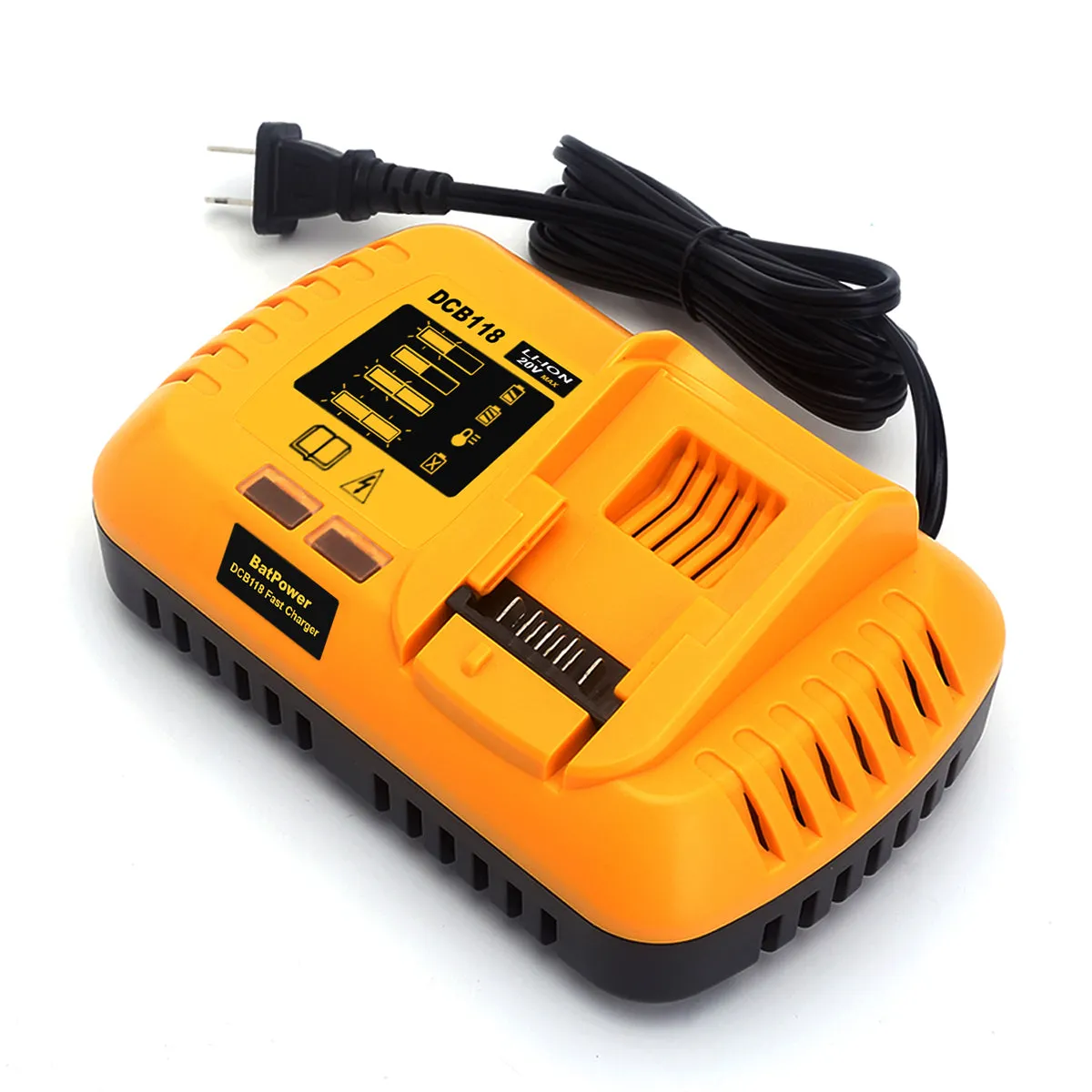 8.5Ah 20V Max Battery and Charger Combo Replacement for Dewalt 20V Battery and Charger Kit 8Ah 7Ah 6Ah DCB208 DCB207 DCB206 Compatible with Dewalt 20v Batteries with Charger