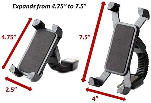 Activa Mobile Holder at Rear Mirror| Motorcycle Mount Stand | Handlebar Clip Stand for Motorbike, Scooty for 4.8 to 7.6" Mobiles