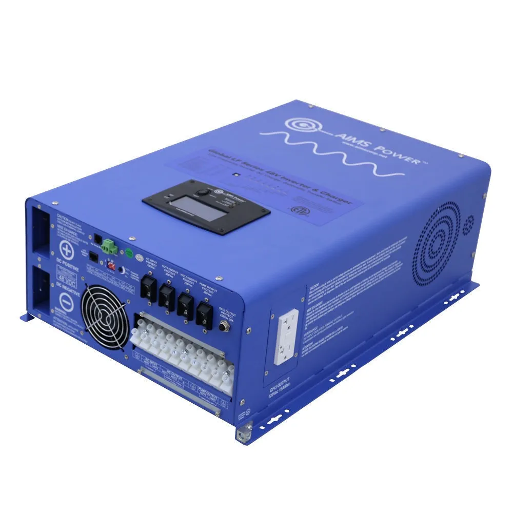 Aims Power 8000 Watt 48V Pure Sine Inverter Charger ETL Listed - PICOGLF80W48V240VS