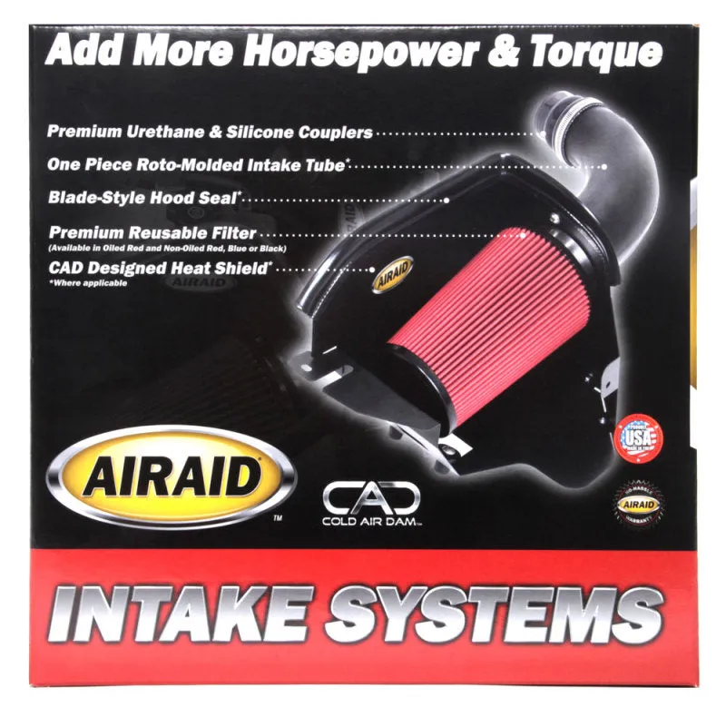 Airaid 06-10 Dodge Charger / 08 Magnum SRT8 6.1L Hemi CAD Intake System w/ Tube (Oiled / Red Media)