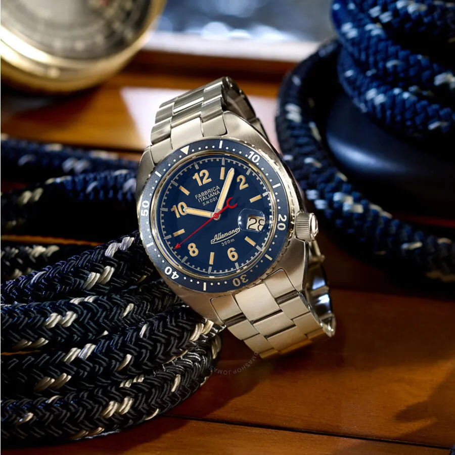 Allemano 1973 Diver Shark Men's Dark Blue Watch SH-A-1973-P-B