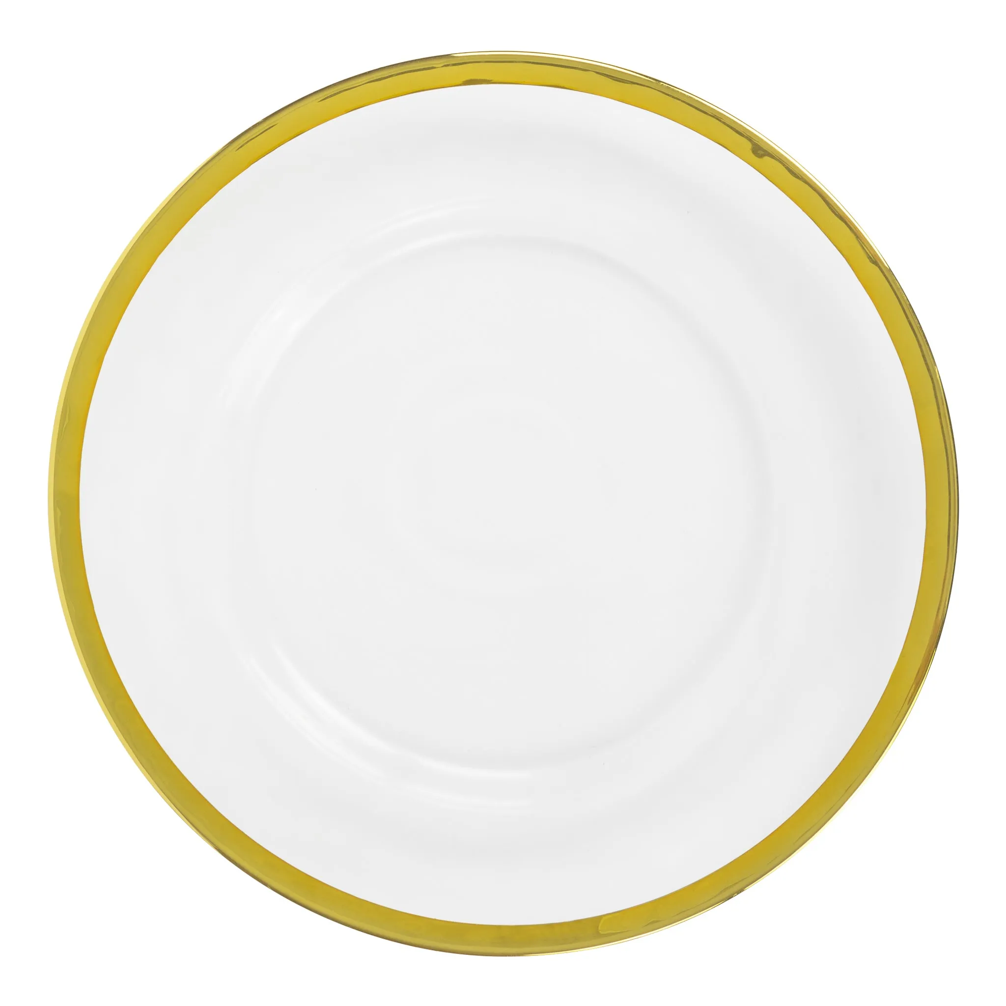 Alpine Glass Charger Plate - Gold trim