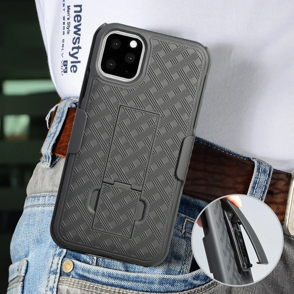 Apple iPhone 11 Case, Rugged Slim Rotating Swivel Lock Holster Shell Combo Clip Cover For iPhone 11