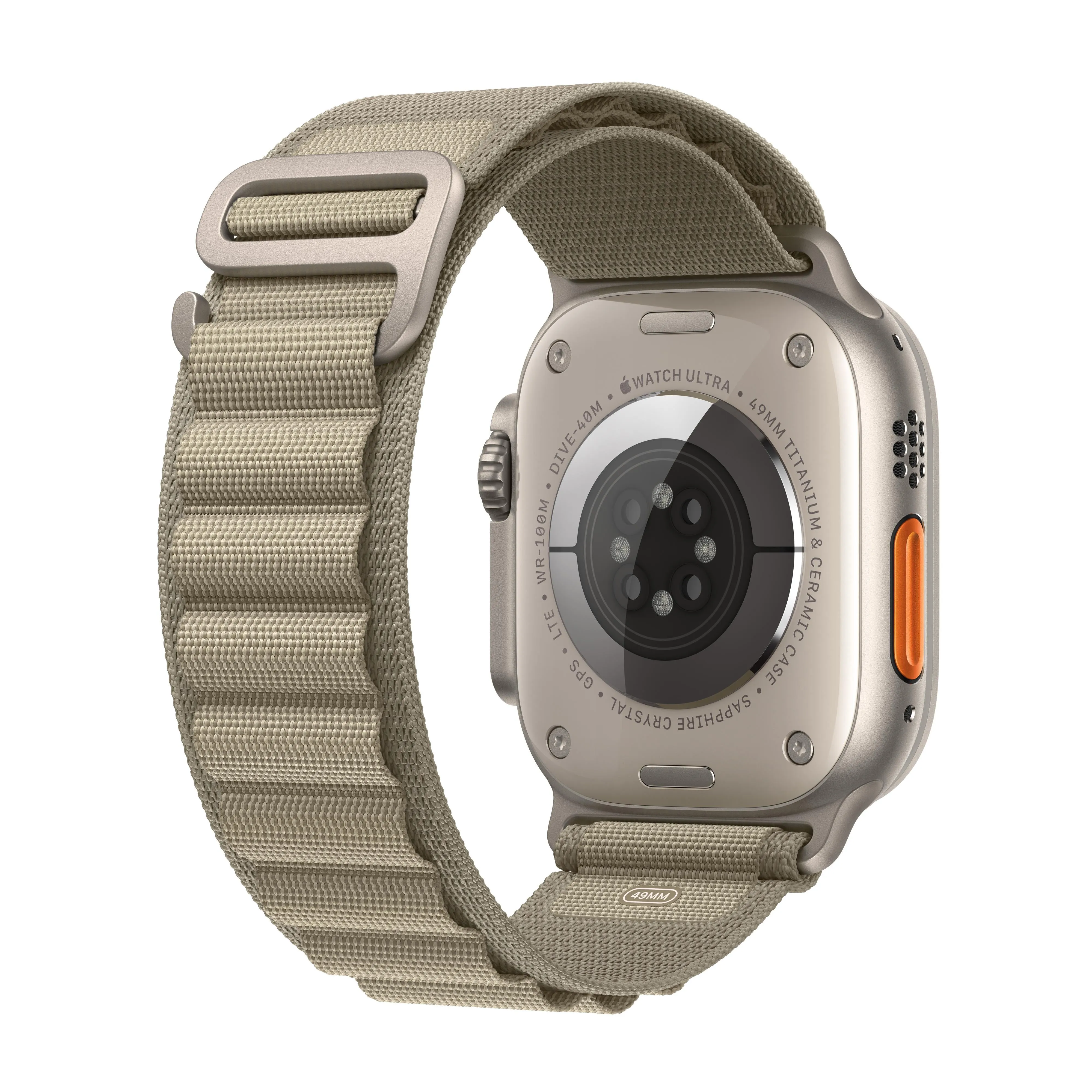 Apple Watch Ultra 2 GPS   Cellular 49mm Titanium Case with Olive Alpine Loop - Medium