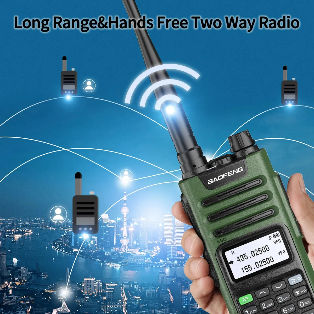 BaoFeng UV-13 PRO V2 Dual Band 999 Channels Walkie Talkie Type-C 16KM Long Range S22 UV-5R Transceiver Ham CB Two Way Radio