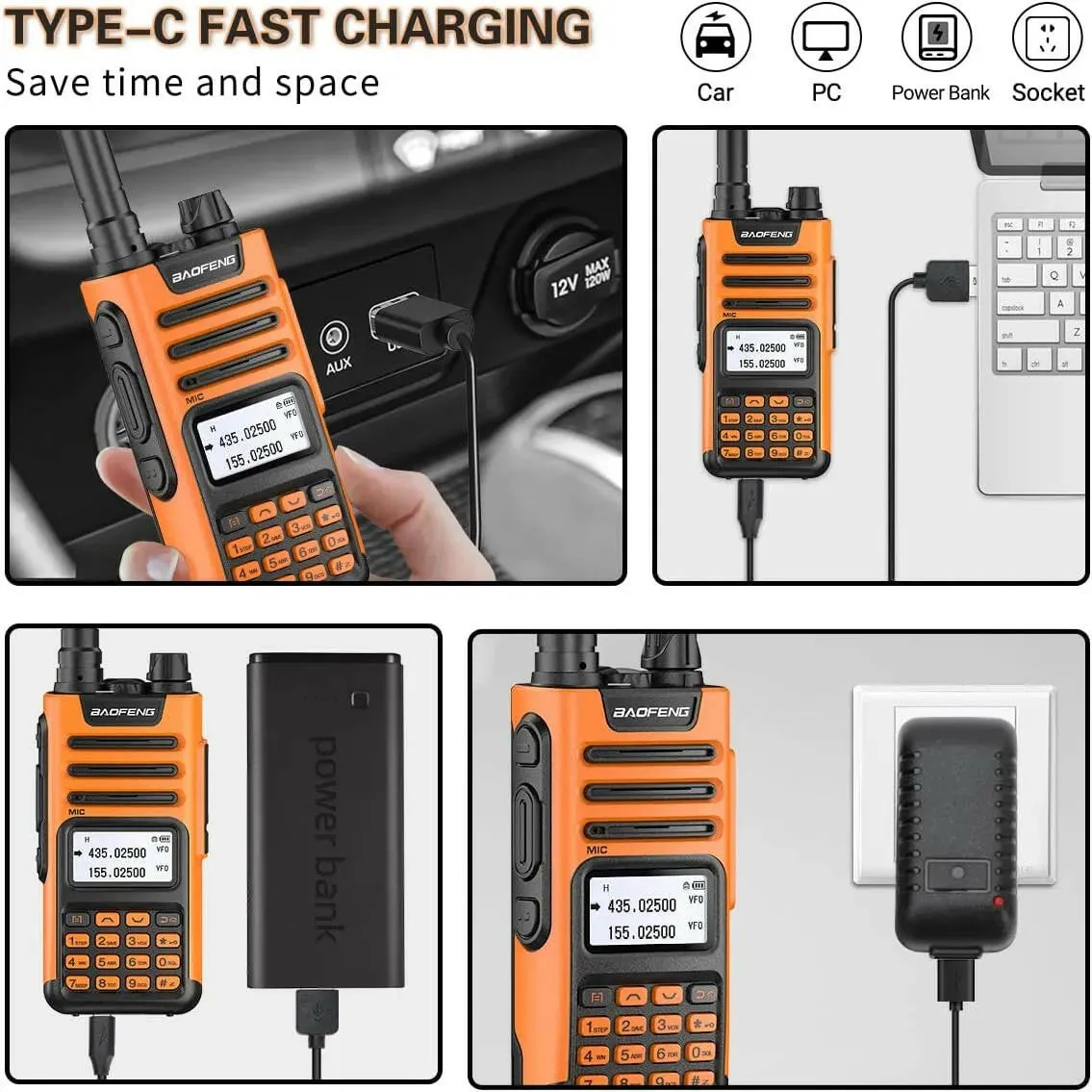 BaoFeng UV-13 PRO V2 Dual Band 999 Channels Walkie Talkie Type-C 16KM Long Range S22 UV-5R Transceiver Ham CB Two Way Radio