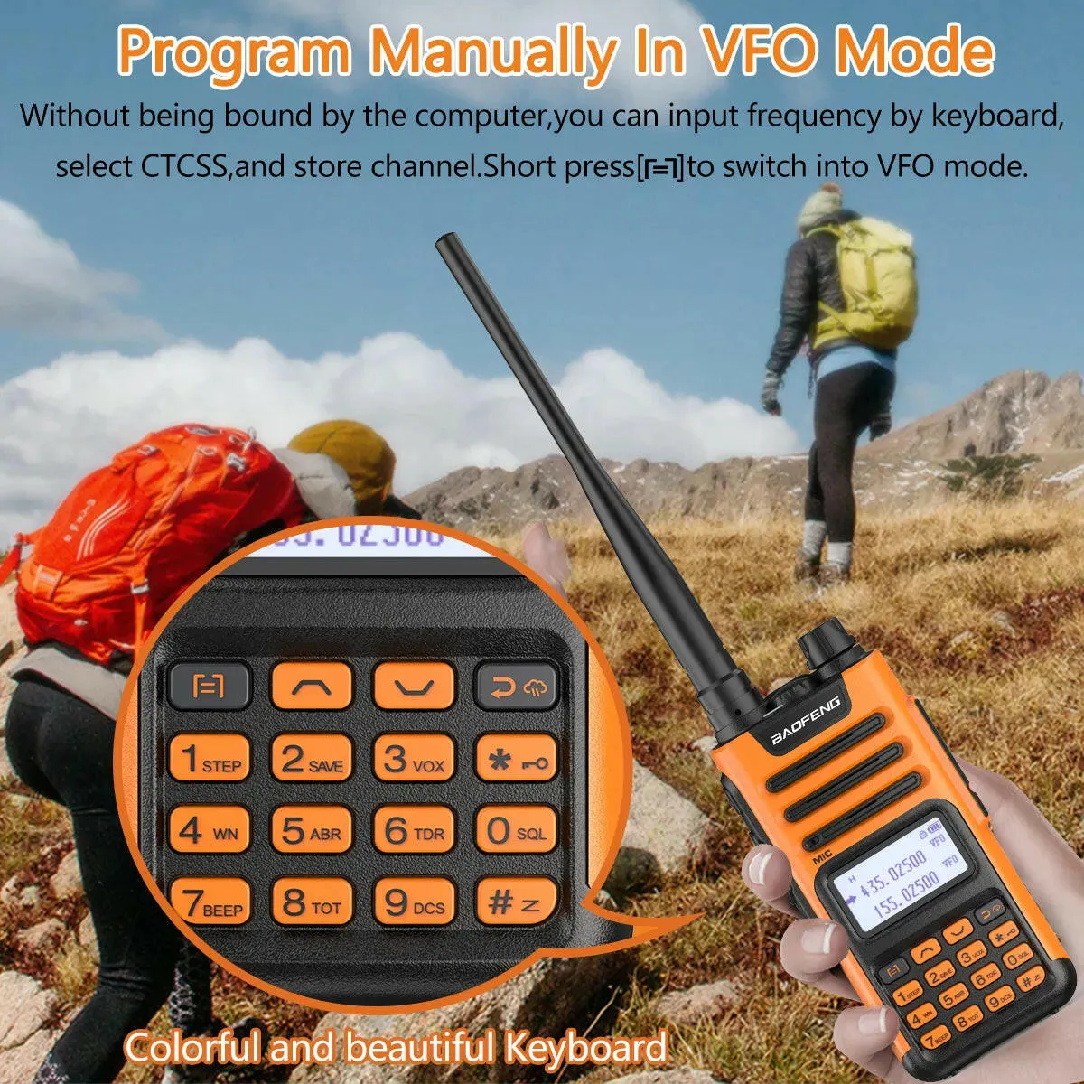 BaoFeng UV-13 PRO V2 Dual Band 999 Channels Walkie Talkie Type-C 16KM Long Range S22 UV-5R Transceiver Ham CB Two Way Radio