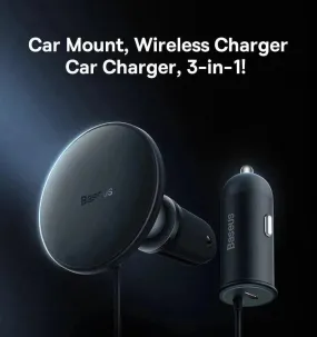 Baseus 40W Magnetic Car Wireless Charger Phone Stand