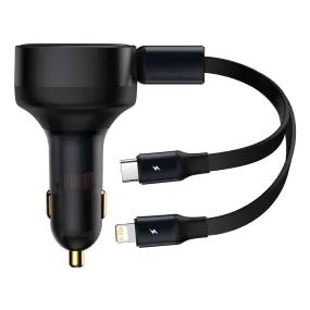 Baseus Enjoyment Retractable 2-in-1 C L 30W Car Charger