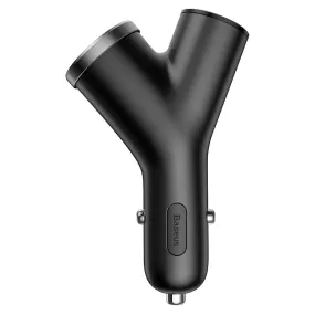 Baseus Y Type Car Charger car charger 2x USB   cigarette lighter socket 3.4A black (CCALL-YX01)