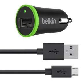 Belkin Components Micro Car Chgr 2.1a,universal,w-4,blk