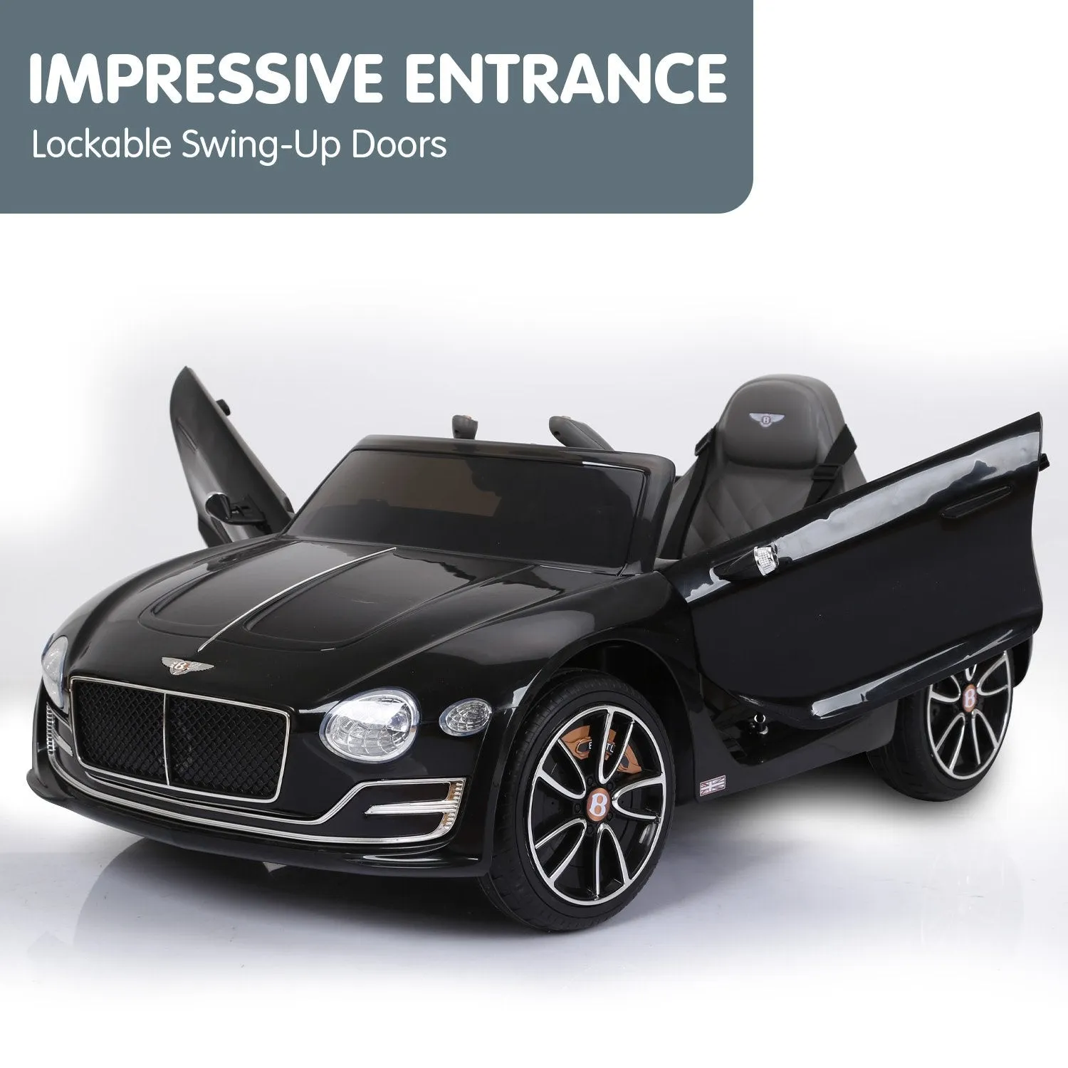 Bentley Exp 12 Electric Kids Ride On Car with Remote, MP3 - Black