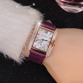 British Style Rhinestone Women's Watch