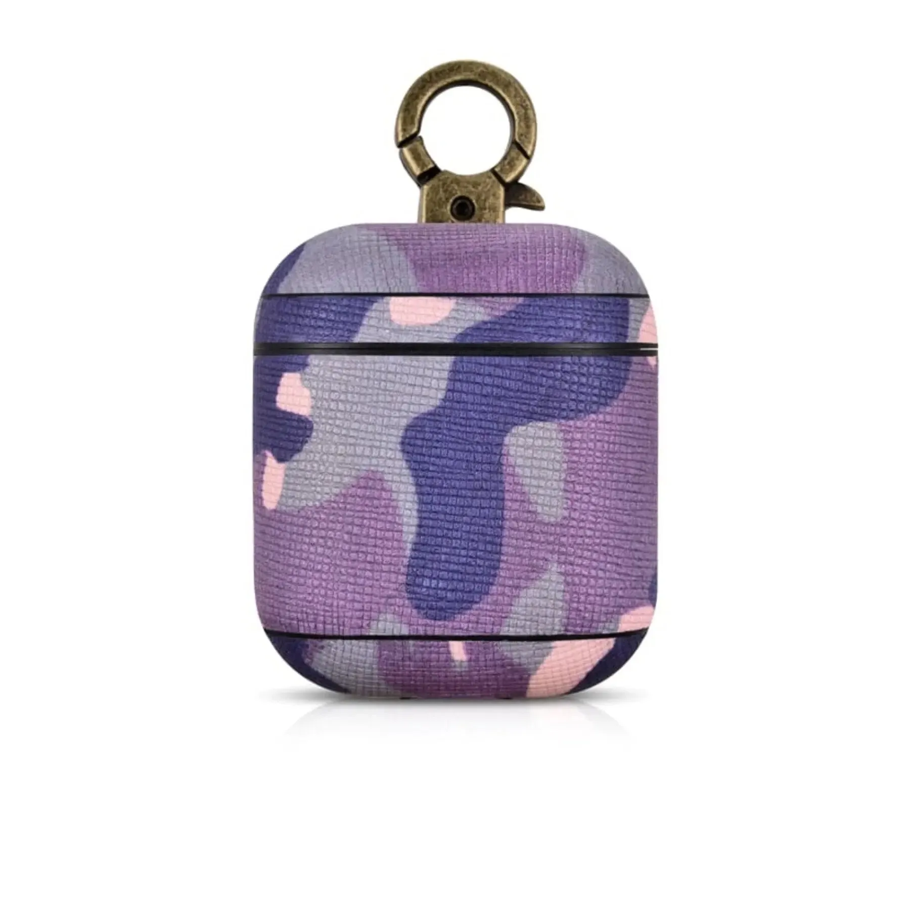 Camo Purple Premium Leather AirPods 1 & 2 Case-AirPods Case