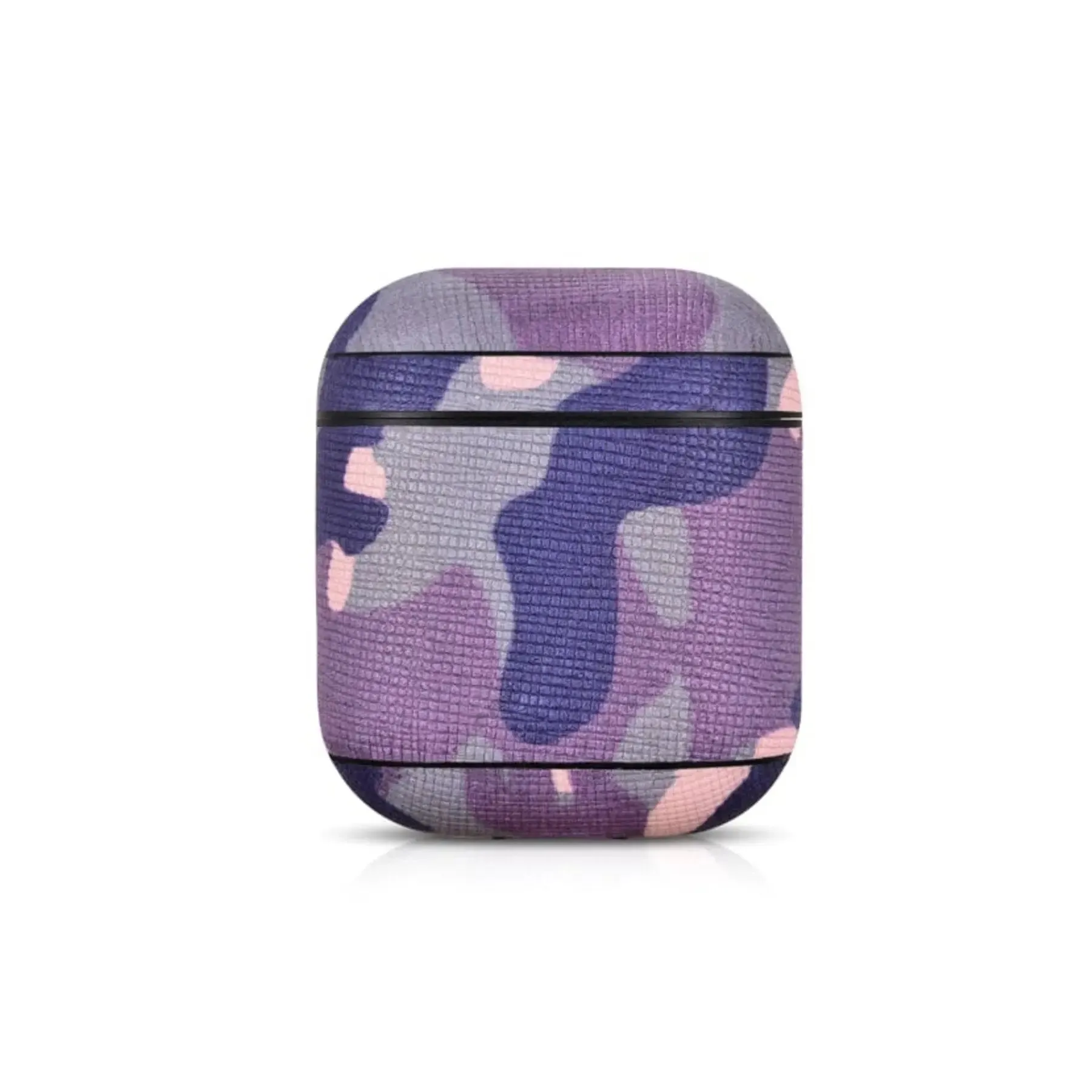 Camo Purple Premium Leather AirPods 1 & 2 Case-AirPods Case