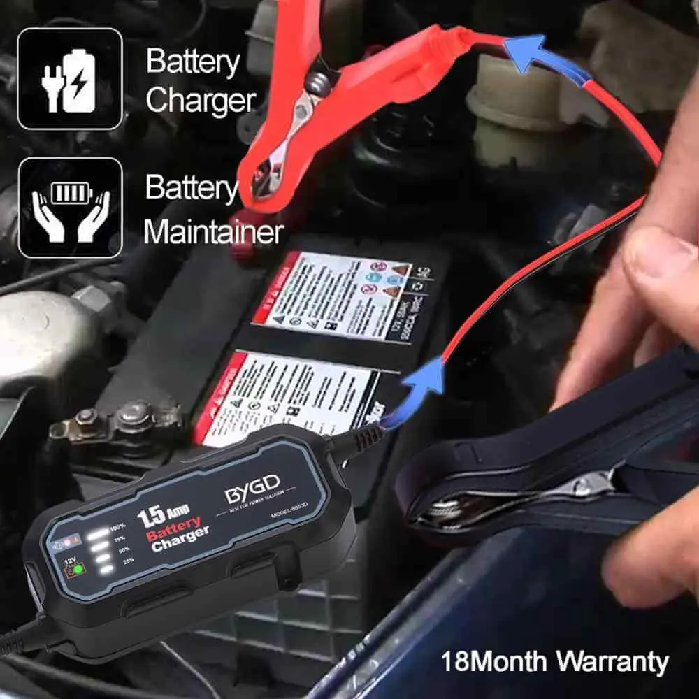 Car Battery Charger 12V 1500mA Smart Battery Charger