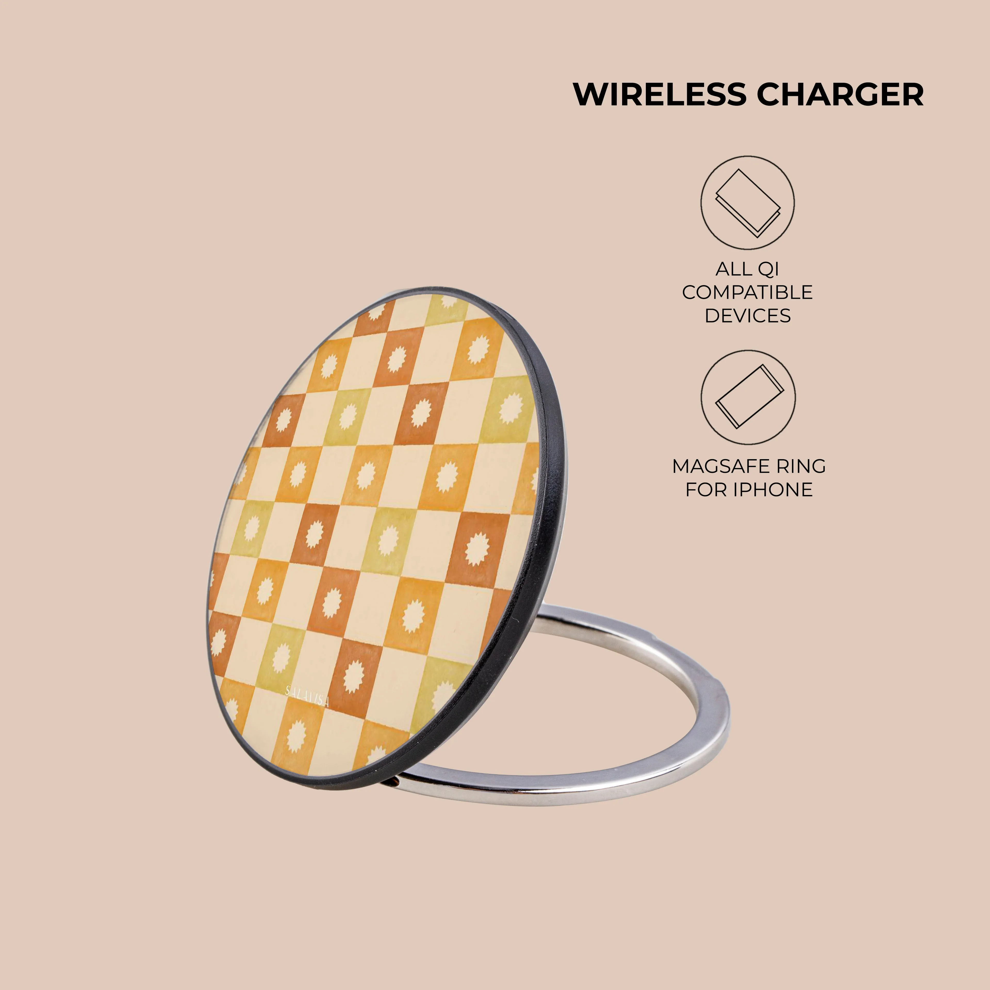 Checkered Elegance Wireless Charger