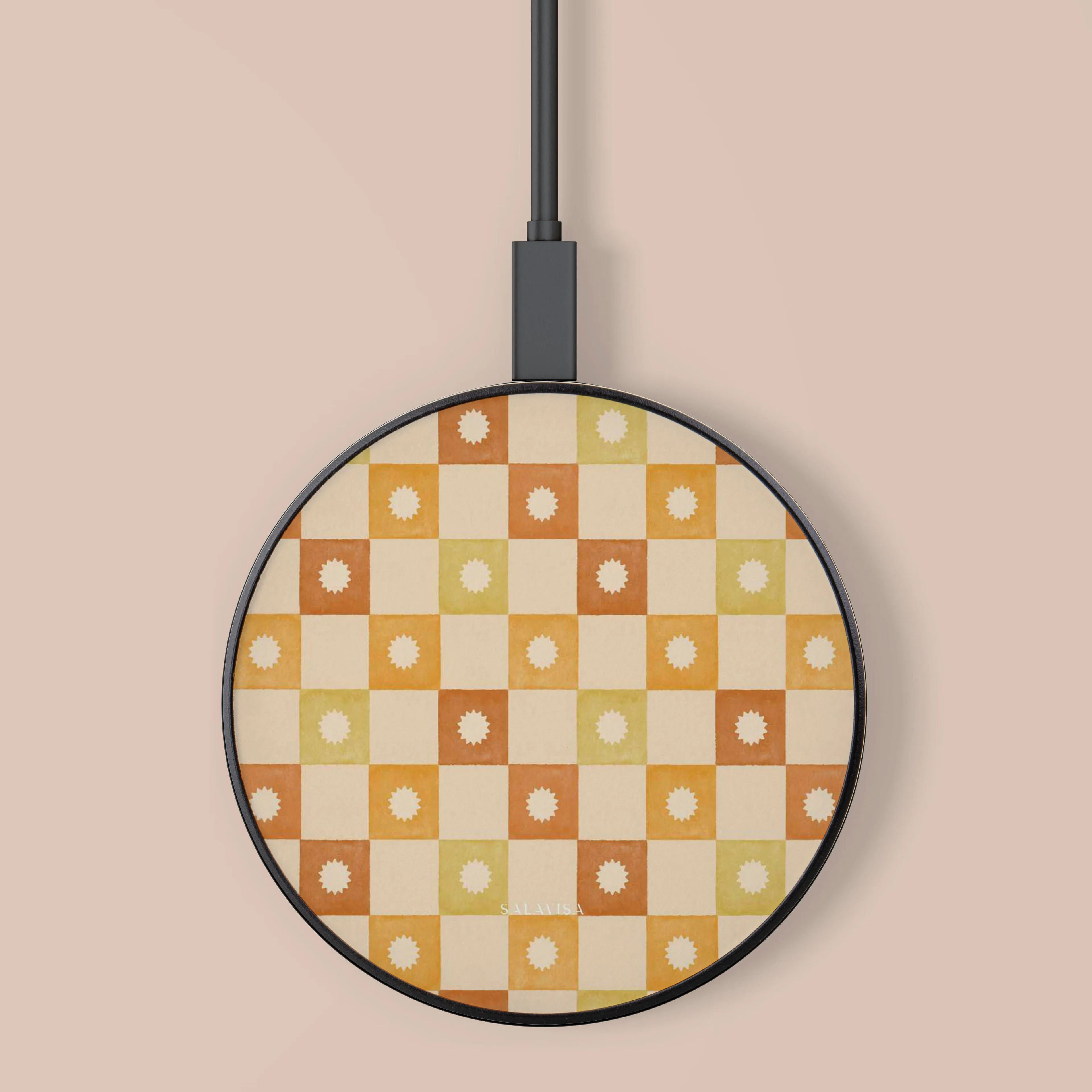 Checkered Elegance Wireless Charger