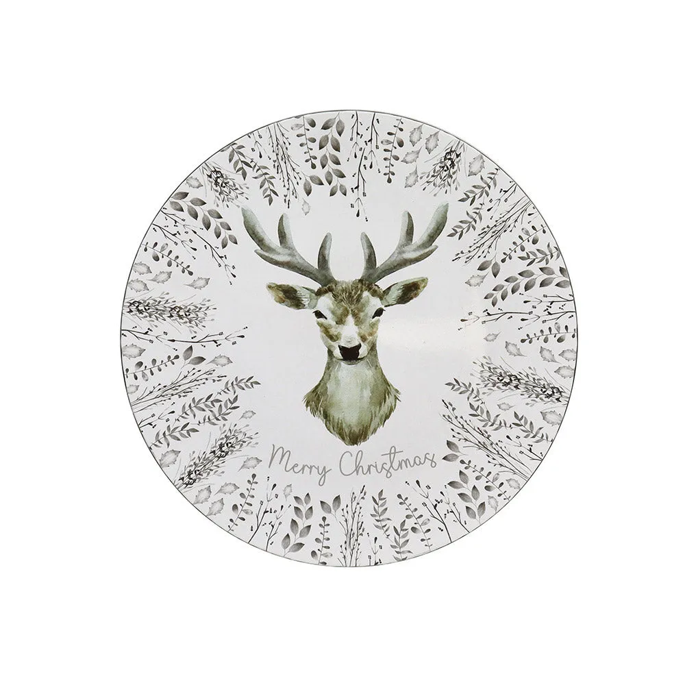 Christmas Stag Design Charger Plate 33cm