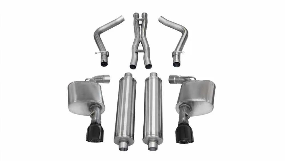 Corsa Sport Cat-Back Exhaust (Black): Dodge Charger SRT8 2012 - 2014