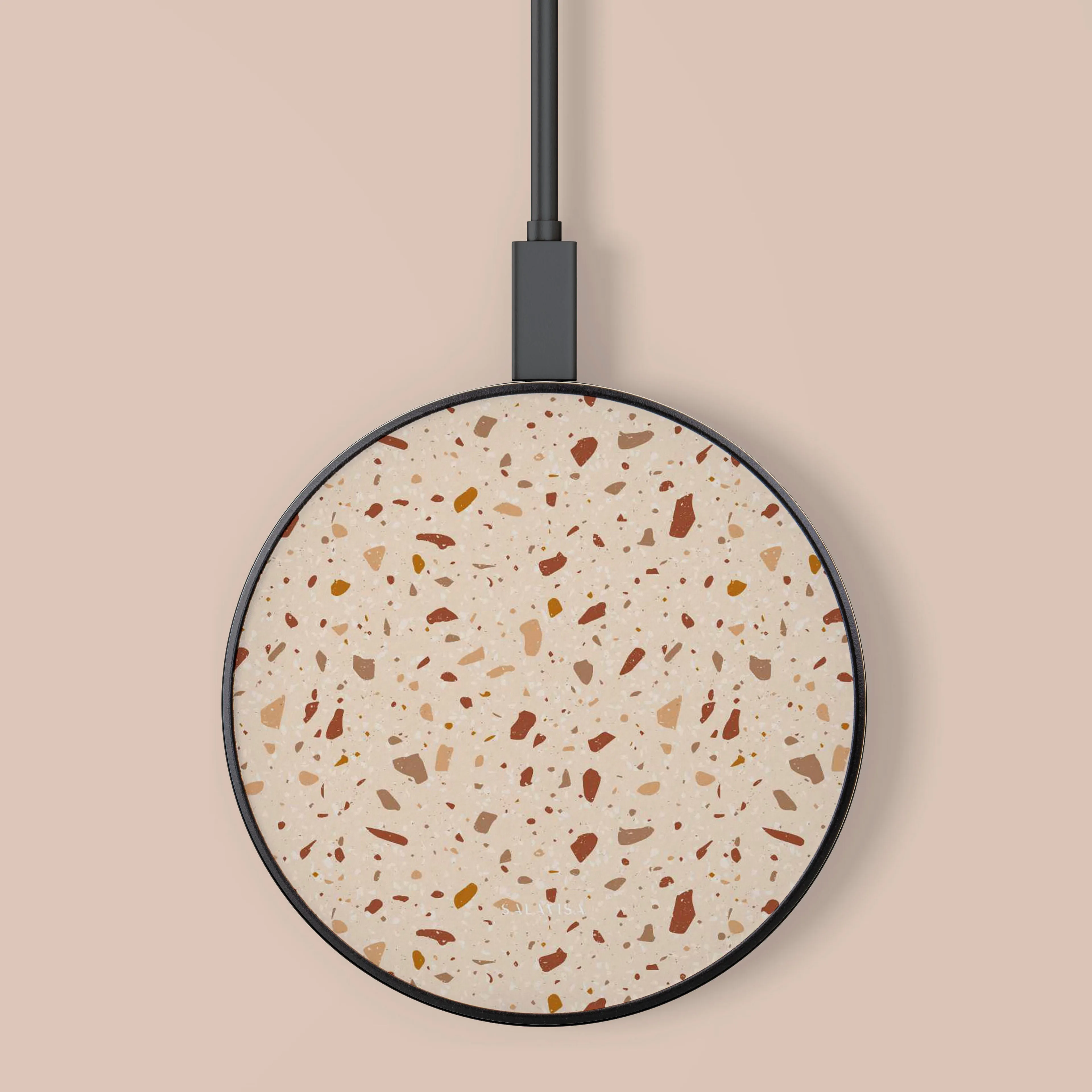 Cream Terrazzo Wireless Charger