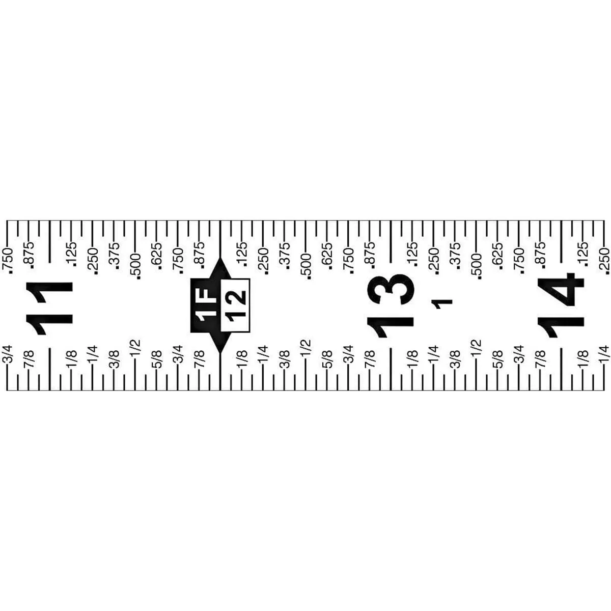 Crescent Lufkin PQR1312N 3/4" x 12' Quickread Power Return Yellow Clad Tape Measure