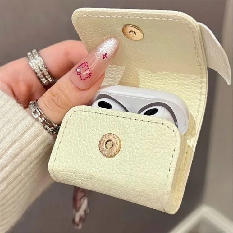 Cute Kitty AirPods Leather Case